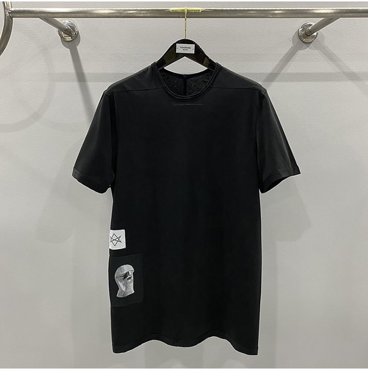 New Men's T-Shirt 2026 Spring/Summer Classic Alien Patch High-Quality Version Slim-Fit Short-Sleeve T-Shirt Summer Fashion