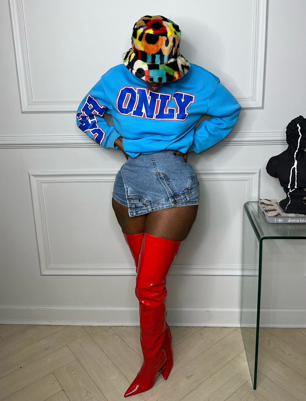 F207 European and American Clothing Cross-Border Jeans Women's Low-Waist Splicing Slim Stretch Asymmetrical Trendy Denim Shorts