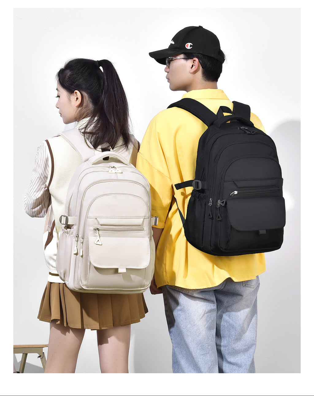 Japanese style large capacity western style men's and women's backpack simple student backpack junior high school student neutral schoolbag female fashion