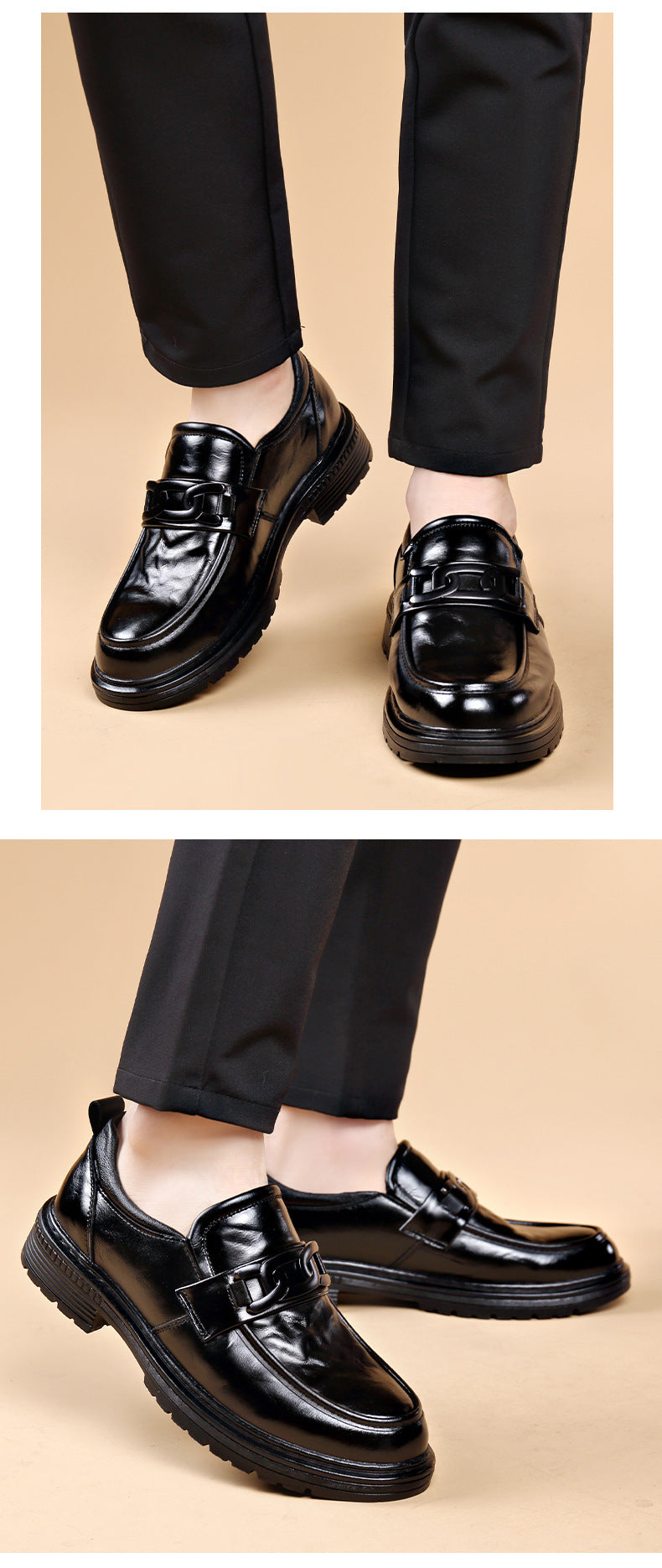 The first layer of cowhide new formal low-top leather shoes men's autumn leather shoes breathable new business casual men's shoes tide