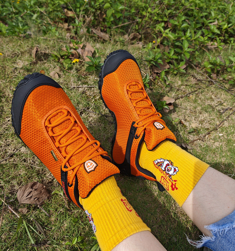 2024 spring, summer and autumn outdoor hiking shoes men's and women's hidden height waterproof mesh breathable sports non-slip hiking shoes