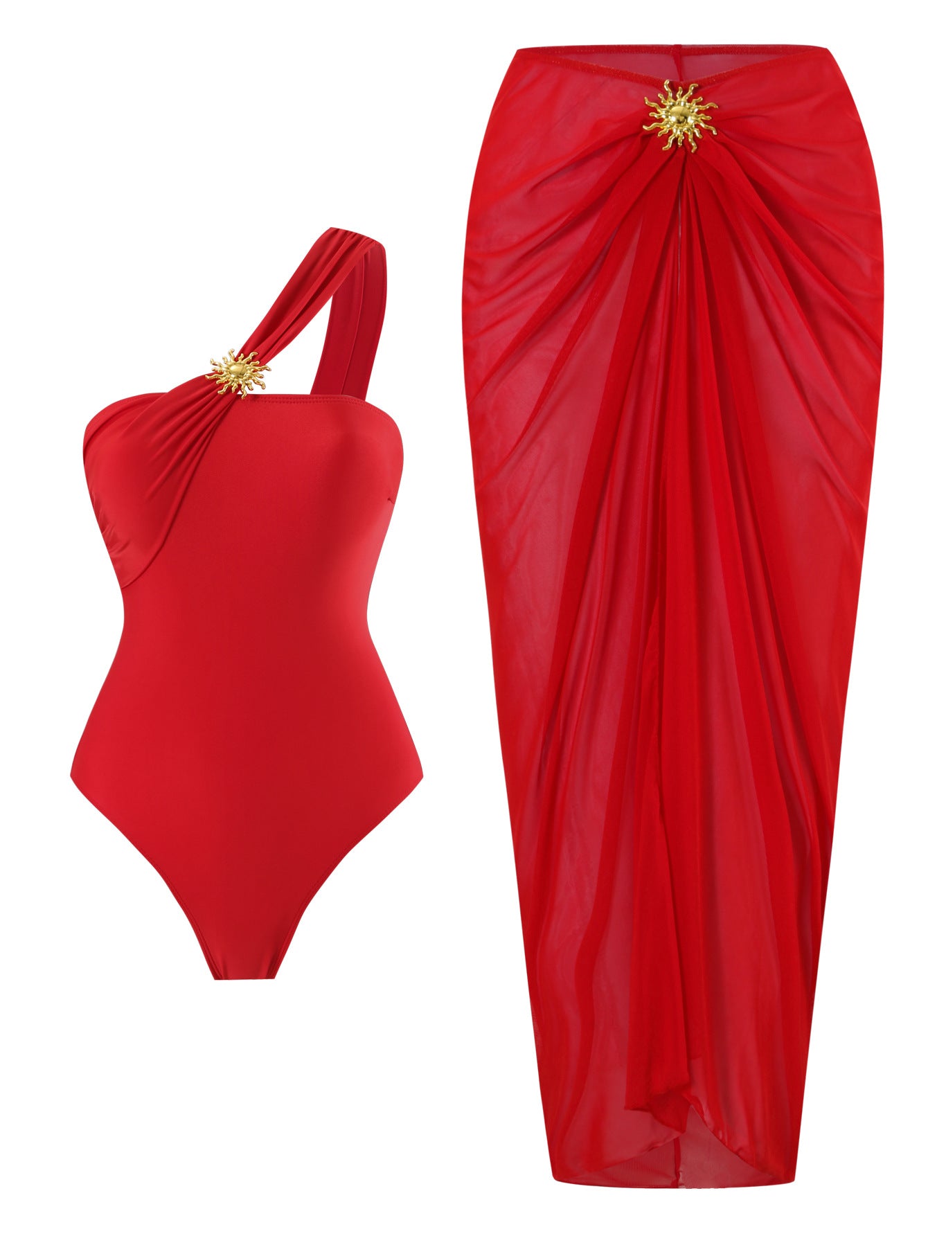 2025 Amazon New Women's Swimsuit AliExpress Solid Color Sexy High-end Fashion Hot Spring Swimsuit Women