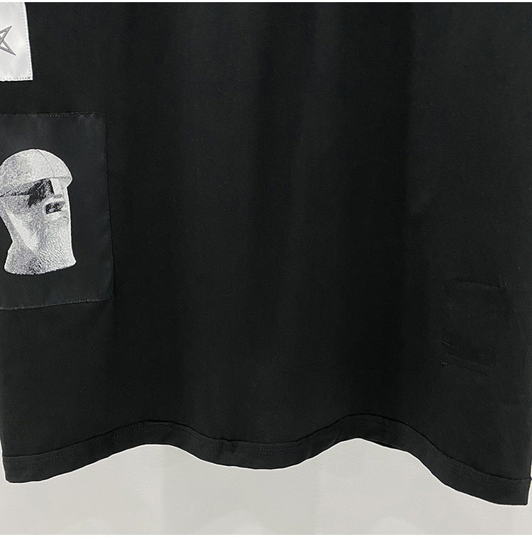 New Men's T-Shirt 2026 Spring/Summer Classic Alien Patch High-Quality Version Slim-Fit Short-Sleeve T-Shirt Summer Fashion