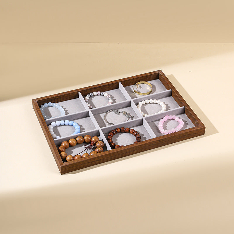 Jewelry Storage Box High-grade Exquisite Large Capacity Earrings Earrings Necklace Dressing Table Watch Jewelry Jewelry Display Stand
