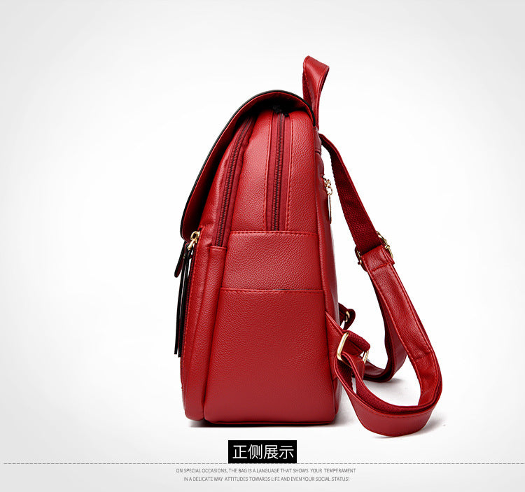 Foreign Trade Hot 2024 New Anti-theft Lock Backpack Trend Good Kangaroo Women's Schoolbag Fashion Travel Backpack