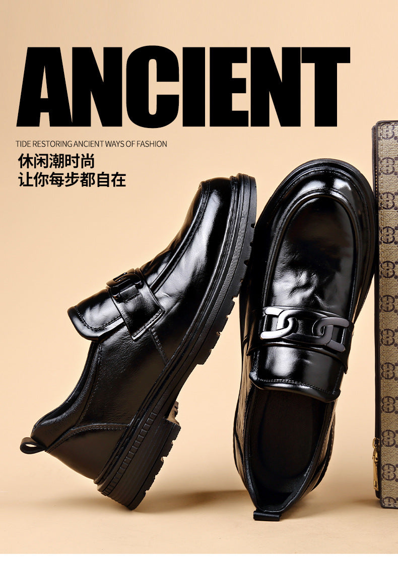 The first layer of cowhide new formal low-top leather shoes men's autumn leather shoes breathable new business casual men's shoes tide