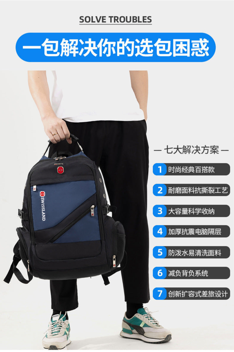 New Backpack Men's Backpack Laptop Bag Business Large Capacity Travel Bag Student School Bag Wholesale