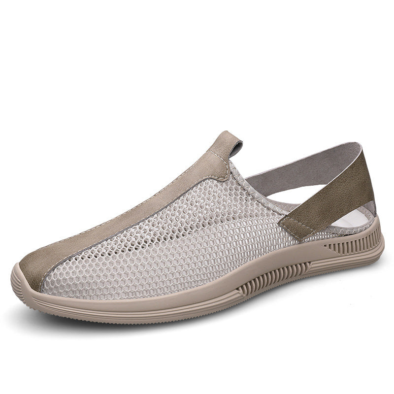 Men's new summer mesh shoes men's breathable cool shoes mesh shoes soft bottom breathable casual shoes lazy mesh men's shoes