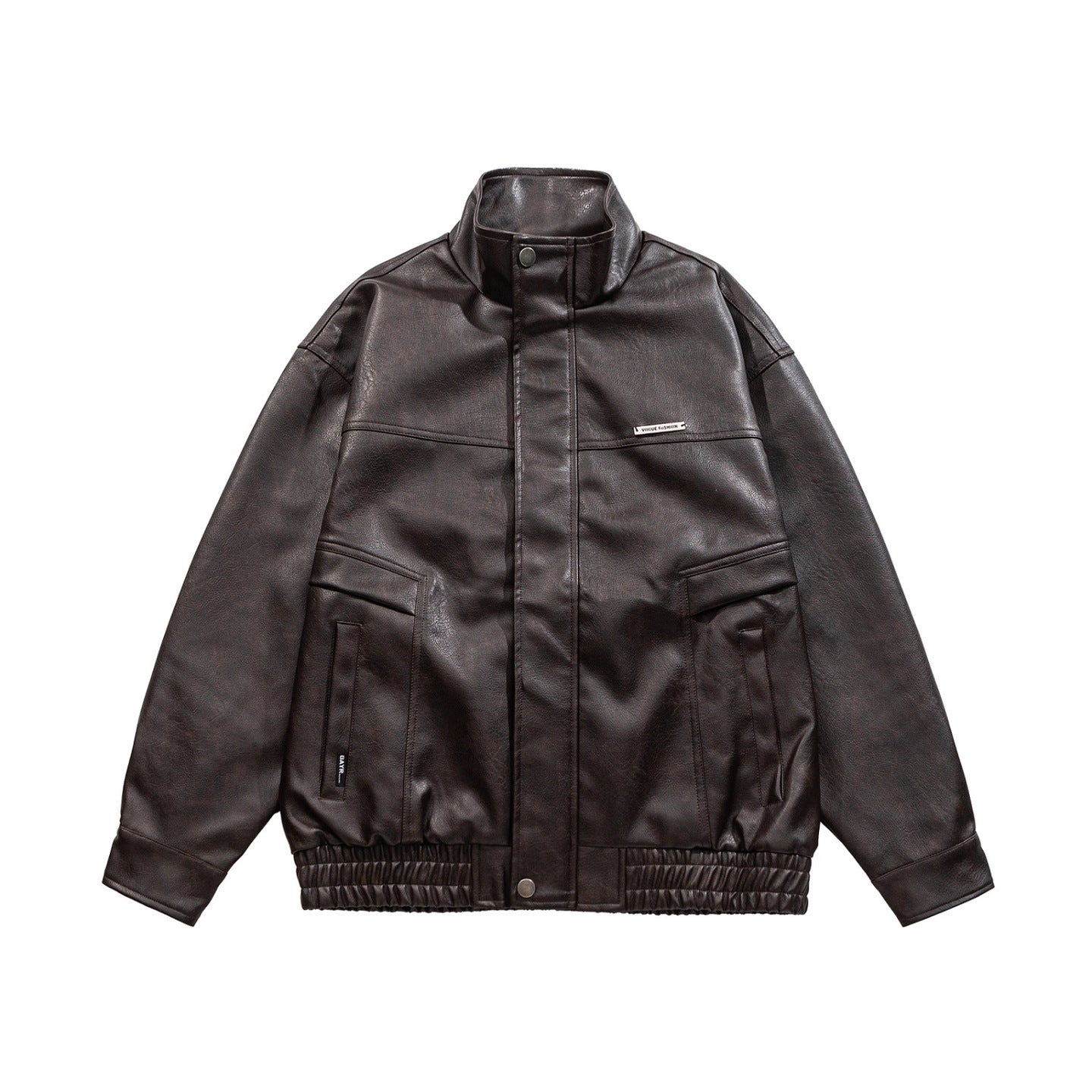 Mr. Song's Cross-Border American Retro Motorcycle Style Pu Leather Jacket Loose Casual Trendy Brand Workwear Leather Jacket for Men and Women