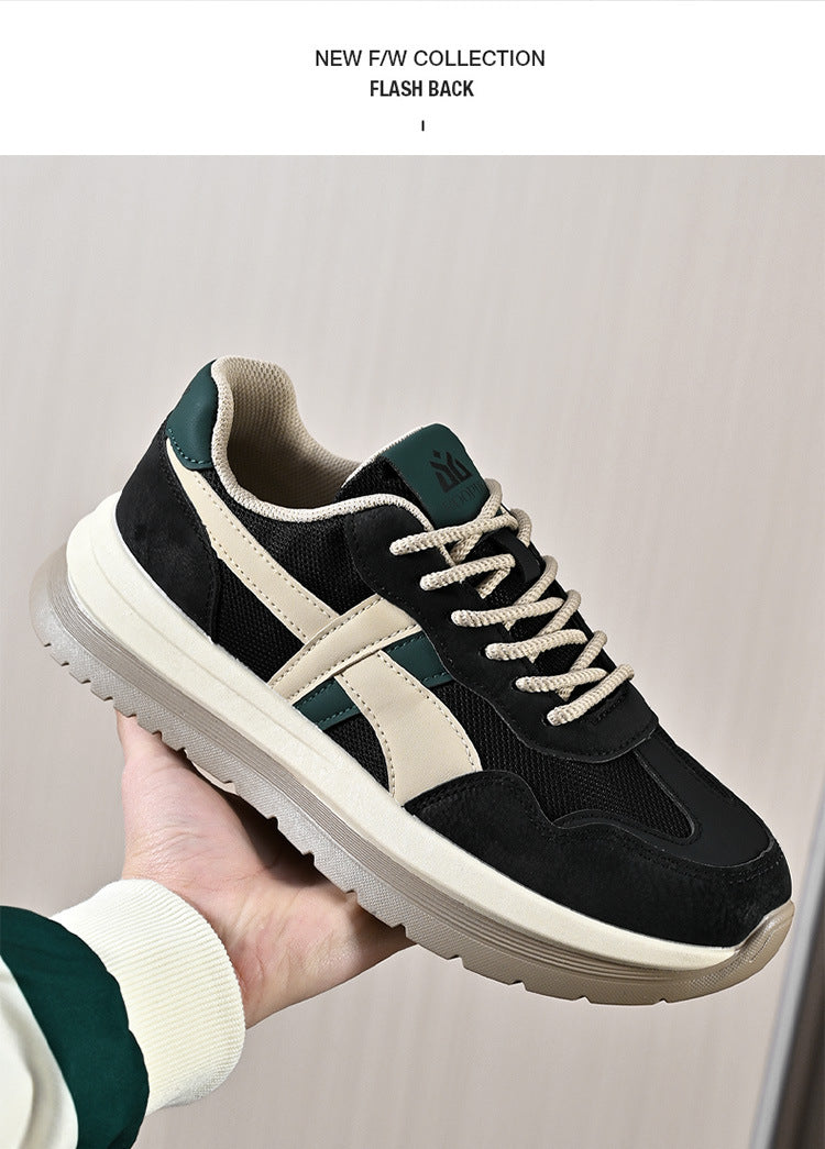 sneaker Men's 2025 Spring New Mesh Breathable Casual Shoes Men's Soft Bottom Breathable Campus Style All-match Forrest Gump Shoes