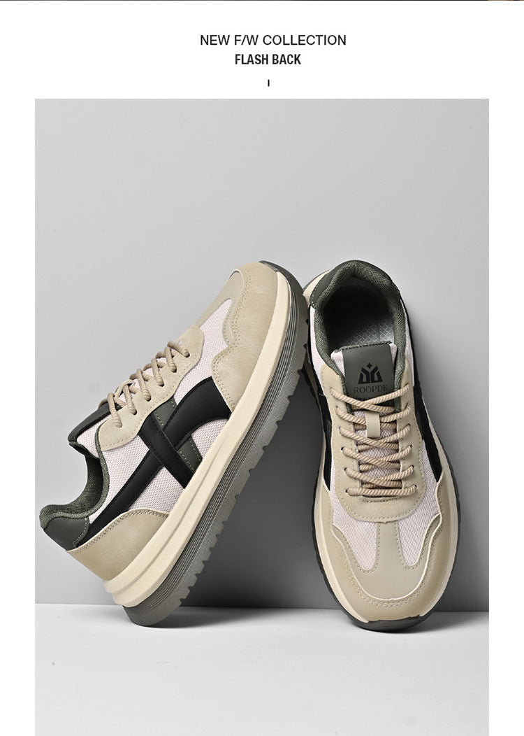 sneaker Men's 2025 Spring New Mesh Breathable Casual Shoes Men's Soft Bottom Breathable Campus Style All-match Forrest Gump Shoes