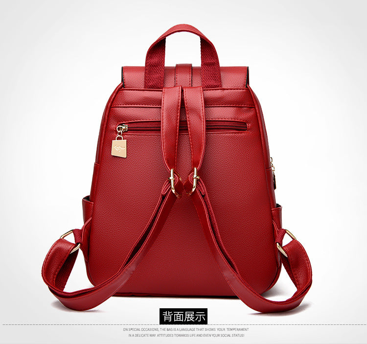 Foreign Trade Hot 2024 New Anti-theft Lock Backpack Trend Good Kangaroo Women's Schoolbag Fashion Travel Backpack