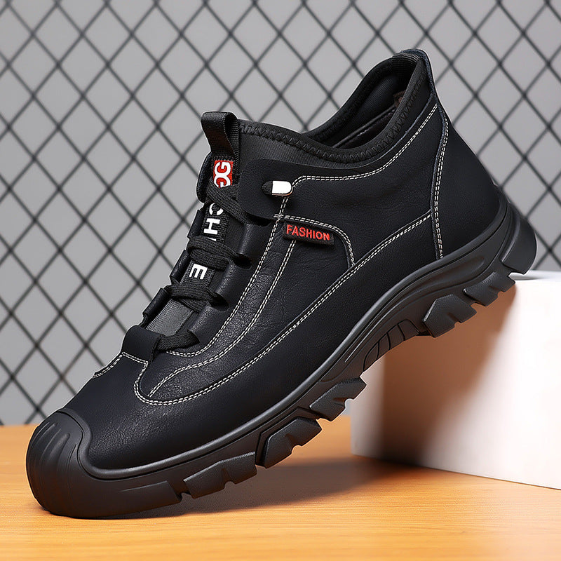 2023 autumn and winter new men's shoes fashion outdoor casual shoes hiking shoes simple trend work shoes a generation of hair