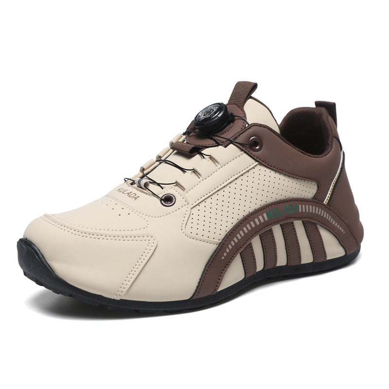 Men's Shoes High-End 2025 New Shoes Men's Breathable Men's Running Shoes Versatile Rotating Button Sports Shoes Men's
