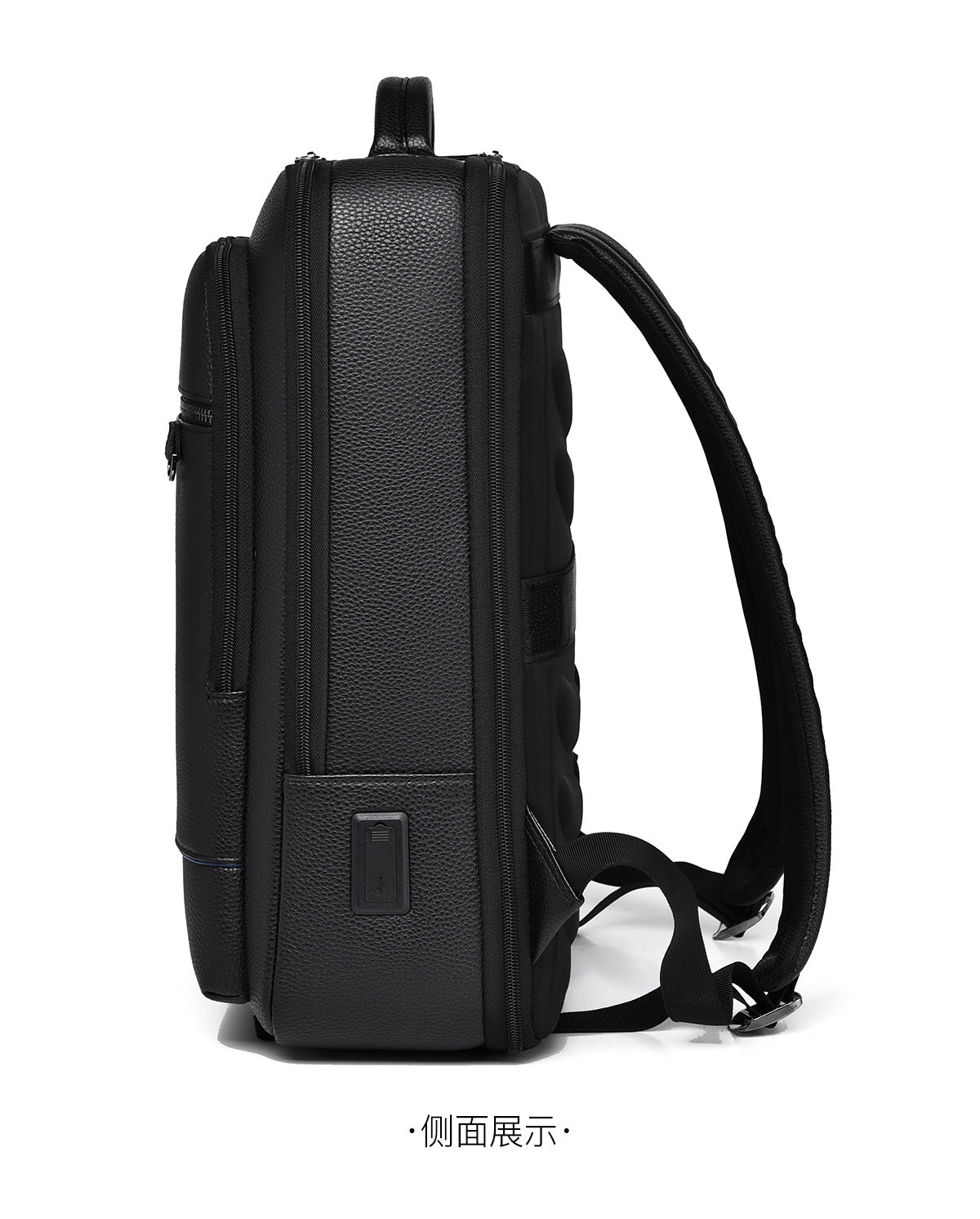 Men's Backpack Simple Cross-Border New Business Pu Water-Repellent Laptop Bag Large Capacity Backpack