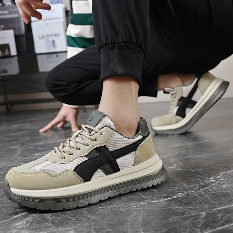 sneaker Men's 2025 Spring New Mesh Breathable Casual Shoes Men's Soft Bottom Breathable Campus Style All-match Forrest Gump Shoes