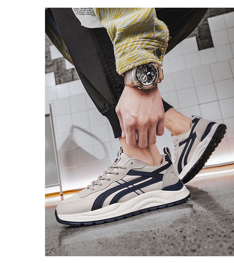 Forrest Gump Shoes Men's 2025 New Breathable Lightweight Trendy Casual Shoes Men's Thick Bottom Shock Absorbing Running Campus Style sneaker