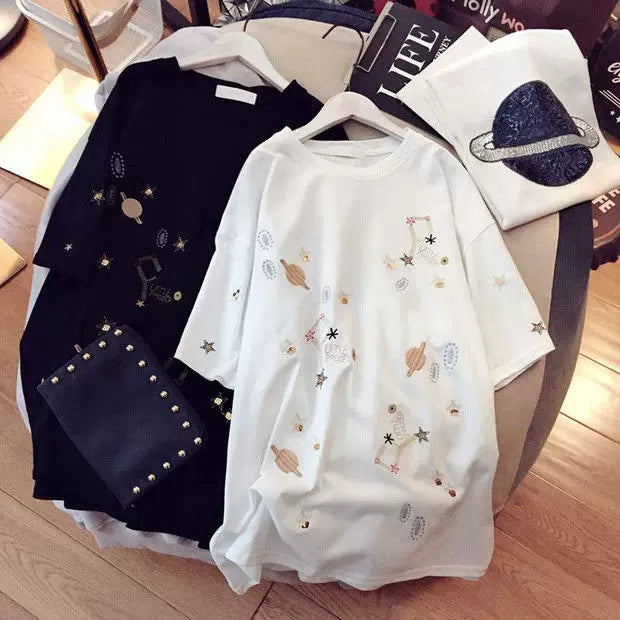 2023 Pregnant Women's Summer Cotton Short-sleeved T-shirt Loose Casual plus size Fashion Summer Pregnant Women's Long Top