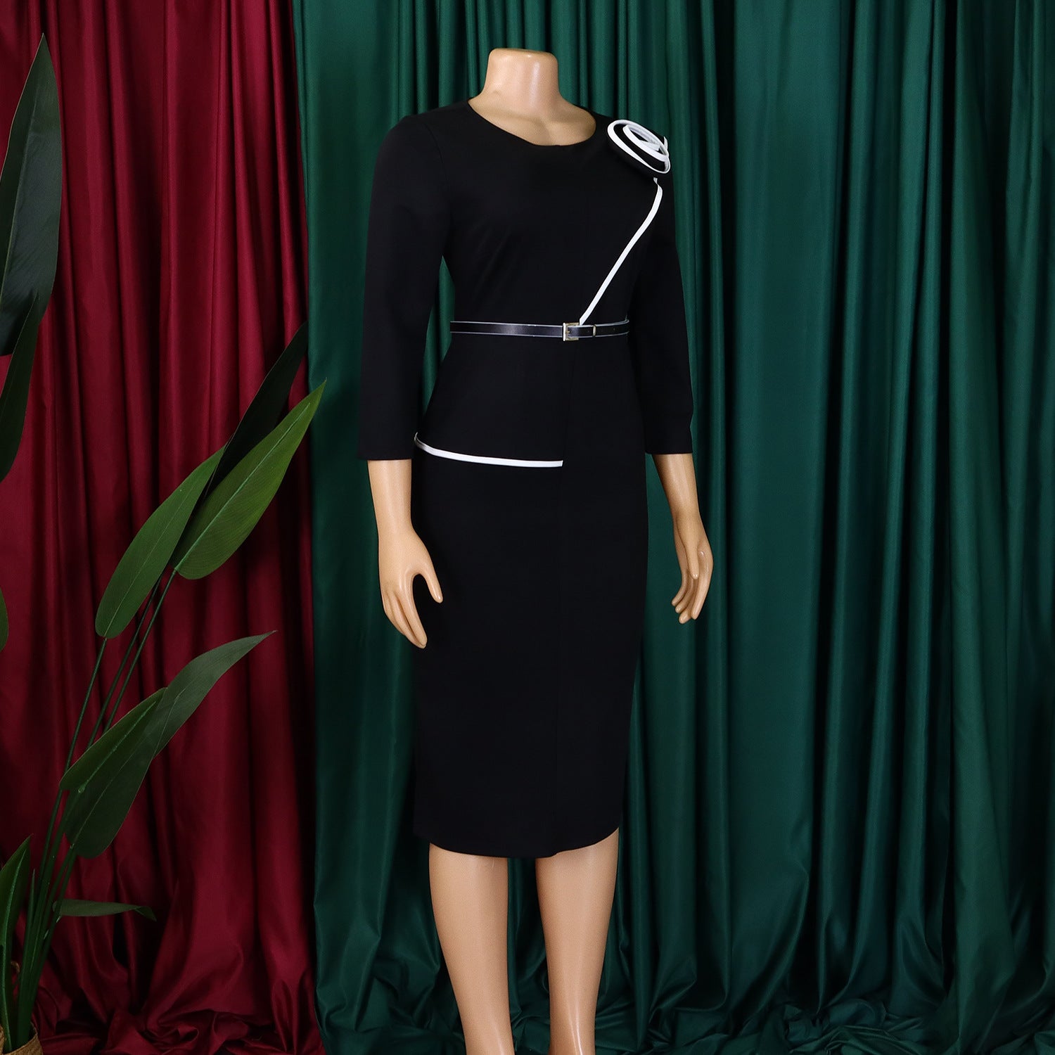 D551 Foreign Trade Women's Wear 2024 Spring New Fashion Elegant OL Tongle Pencil Skirt Hip African dress