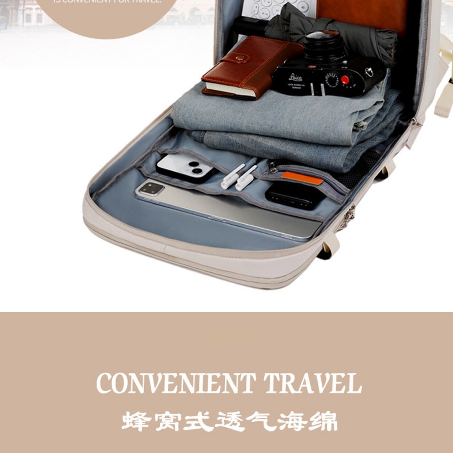 New Large Capacity Short-distance Travel Backpack Multi-function Casual Backpack Laptop Backpack Travel Bag Wash Bag