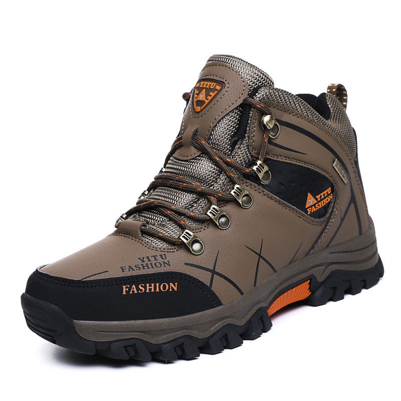 2024 cross-border all-match new high-top hiking shoes cross-country hiking cotton men's outdoor shoes extra large size sneaker