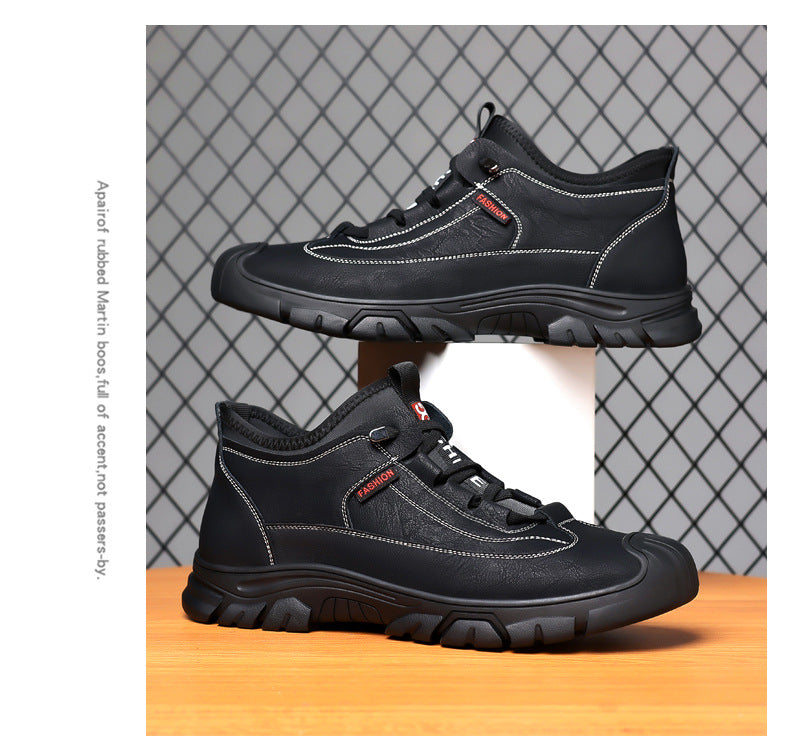 2023 autumn and winter new men's shoes fashion outdoor casual shoes hiking shoes simple trend work shoes a generation of hair