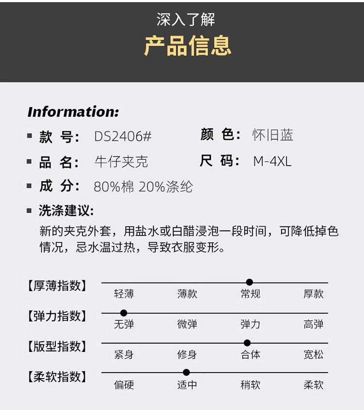Cross-border new all-matching men's jacket spring and autumn high-end European and American fashion brand graffiti printing fit Denim coat for men