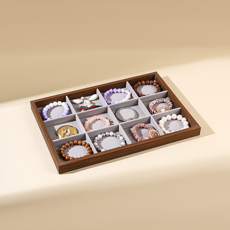 Jewelry Storage Box High-grade Exquisite Large Capacity Earrings Earrings Necklace Dressing Table Watch Jewelry Jewelry Display Stand