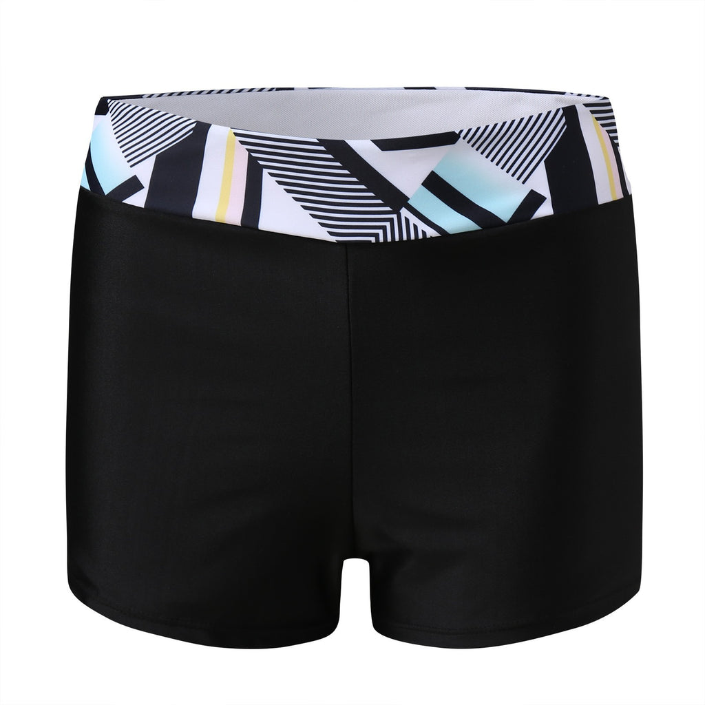 Cross-border 2024 European and American Foreign trade new double shoulder strap flat chest Amazon tankini high waist boxers split swimsuit