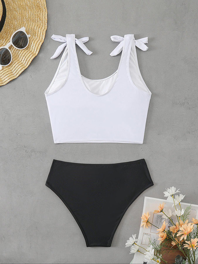 2025 New European and American Multicolor Printed Tankini Split Swimsuit Cross-border Bikini Bikini Foreign Trade Swimsuit