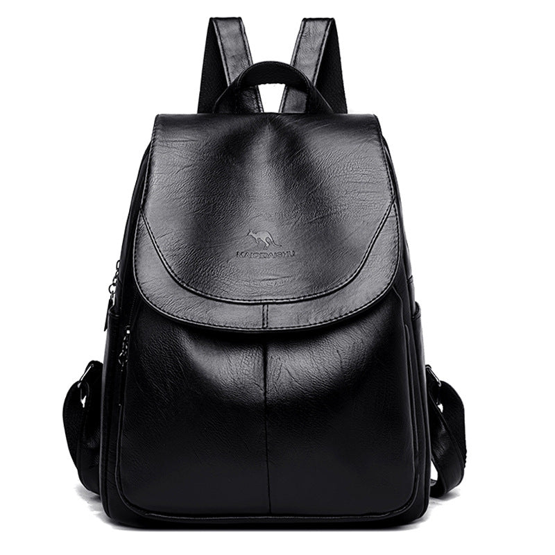 Backpack Women 2024 New Autumn Fashion Soft Leather Bag Casual Backpack Large Capacity Travel Student Women's Backpack