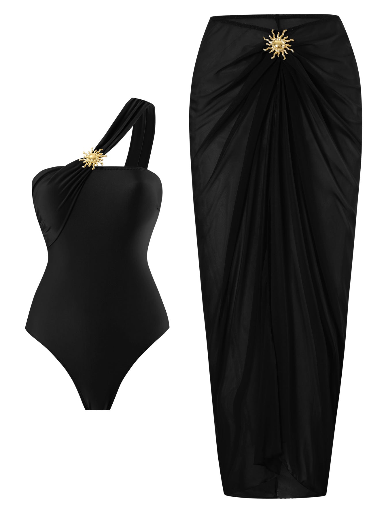 2025 Amazon New Women's Swimsuit AliExpress Solid Color Sexy High-end Fashion Hot Spring Swimsuit Women