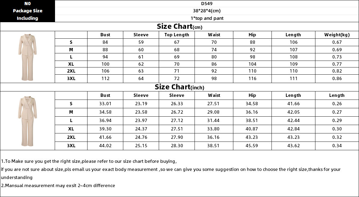 D549 European and American Clothing Winter New Fashion Elegant Elegant Ol Ruffle Top Wide Leg Pants Fashionable African Suit