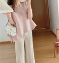Summer All-match Pleated Top Women's 2024 Summer Thin Comfortable High-end Loose plus size Slim T-shirt