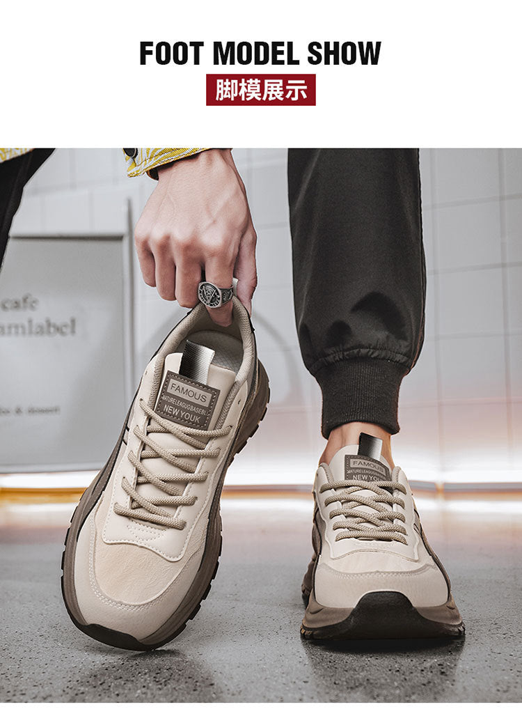 Forrest Gump Shoes Men's 2025 New Breathable Lightweight Trendy Casual Shoes Men's Thick Bottom Shock Absorbing Running Campus Style sneaker