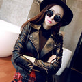 Slim Fit, New Spring and Autumn Women's Leather Jacket, Short Korean Style 2026 Versatile Biker Pu Leather Jacket