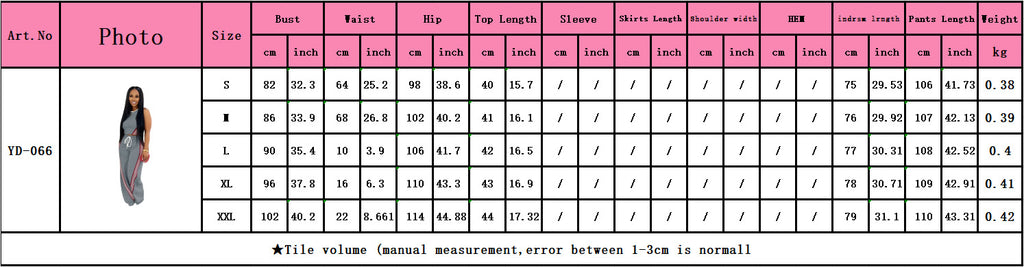 Yd-066-E6 European and American Women's Clothing Amazon New Fashion Trendy Casual Wide-Leg Pants Two-Piece Set Cross-Border Women's