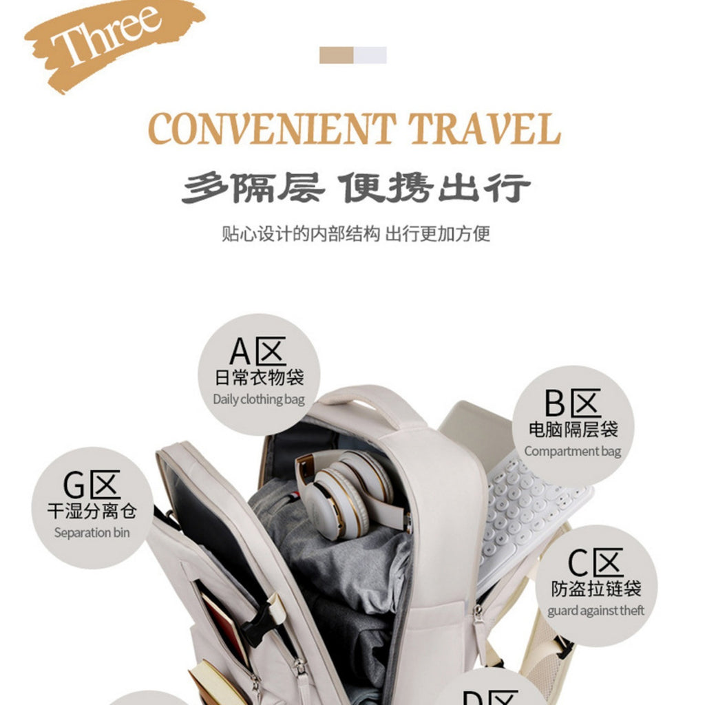 New Large Capacity Short-distance Travel Backpack Multi-function Casual Backpack Laptop Backpack Travel Bag Wash Bag