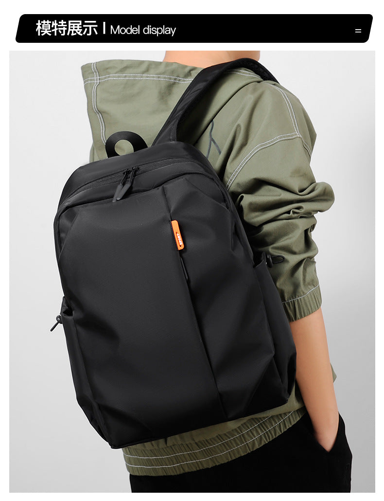 Casual Men's Backpack Cross-border Simple All-match 14-inch Backpack Uab Charging Holes Student Book Backpack