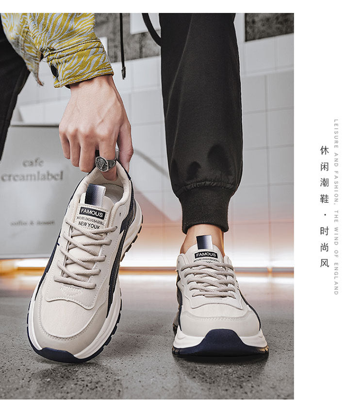 Forrest Gump Shoes Men's 2025 New Breathable Lightweight Trendy Casual Shoes Men's Thick Bottom Shock Absorbing Running Campus Style sneaker