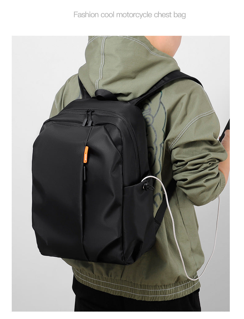 Casual Men's Backpack Cross-border Simple All-match 14-inch Backpack Uab Charging Holes Student Book Backpack