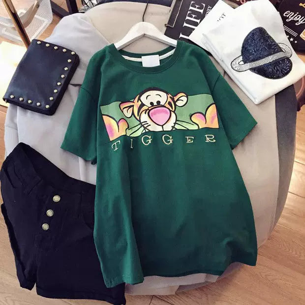 2023 Pregnant Women's Summer Cotton Short-sleeved T-shirt Loose Casual plus size Fashion Summer Pregnant Women's Long Top