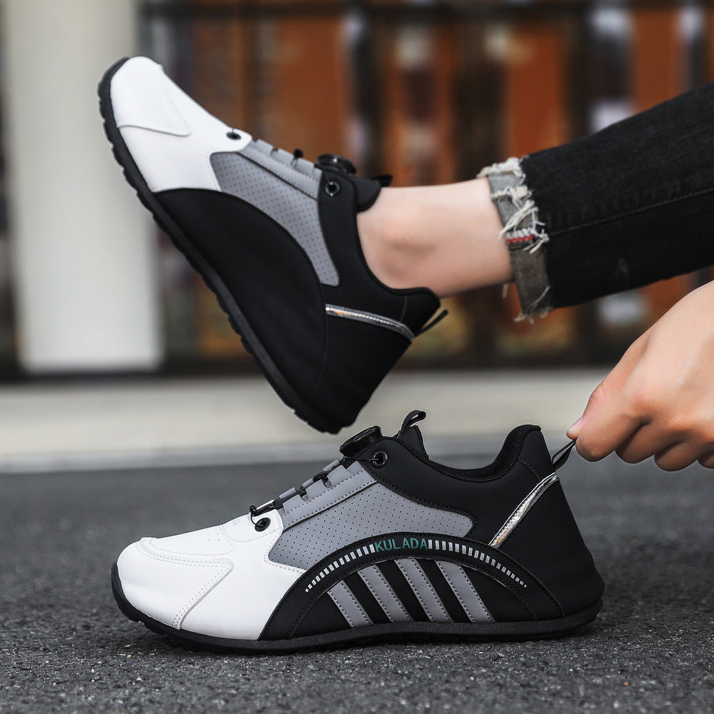 Men's Shoes High-End 2025 New Shoes Men's Breathable Men's Running Shoes Versatile Rotating Button Sports Shoes Men's