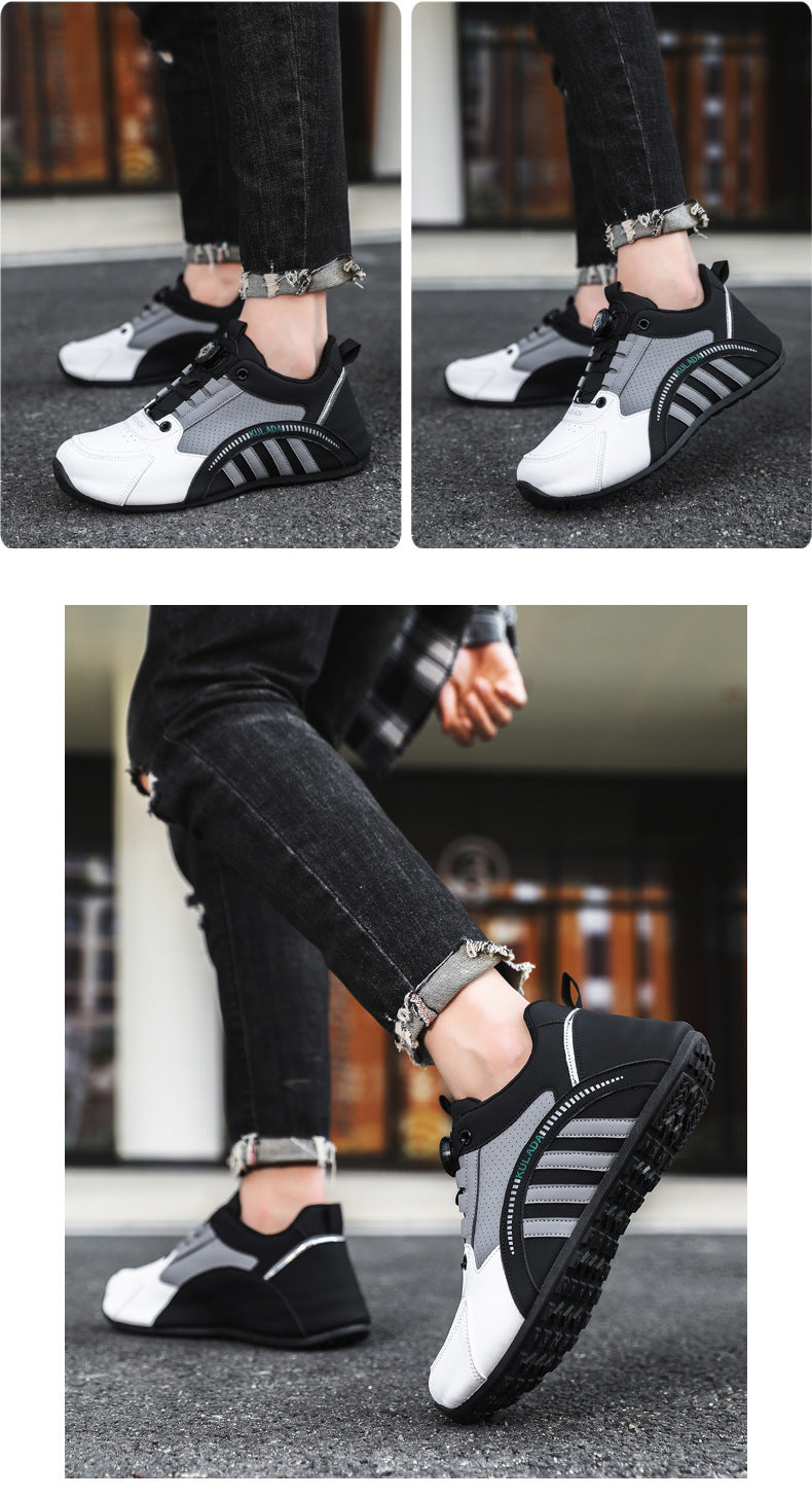 Men's Shoes High-End 2025 New Shoes Men's Breathable Men's Running Shoes Versatile Rotating Button Sports Shoes Men's