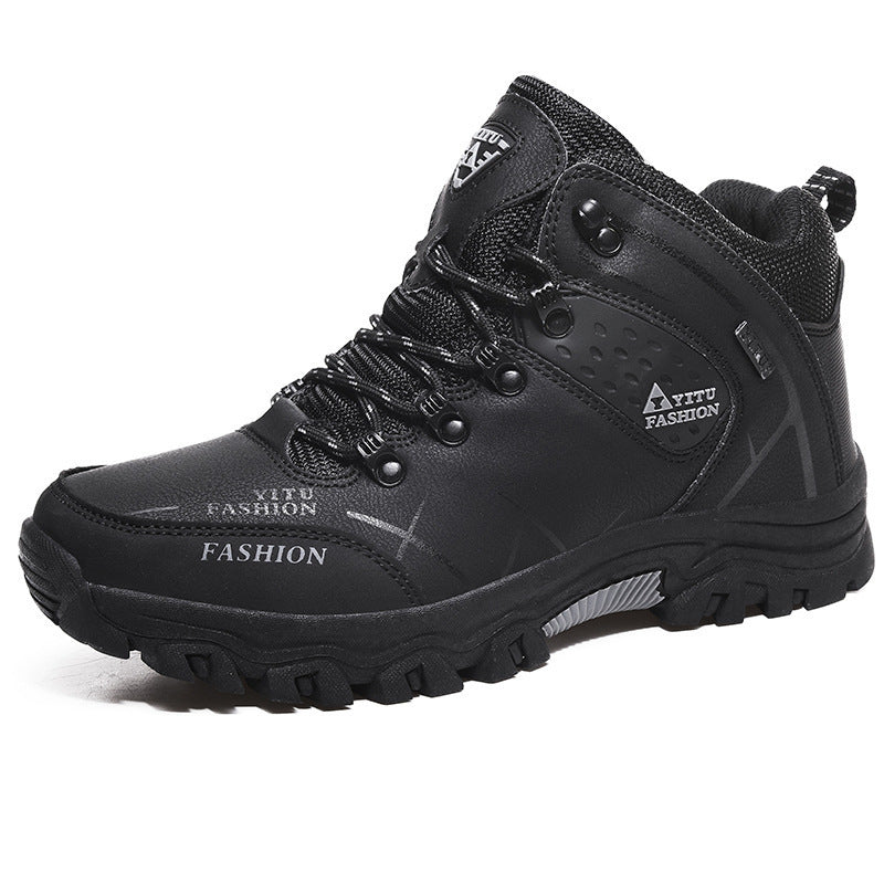 2024 cross-border all-match new high-top hiking shoes cross-country hiking cotton men's outdoor shoes extra large size sneaker