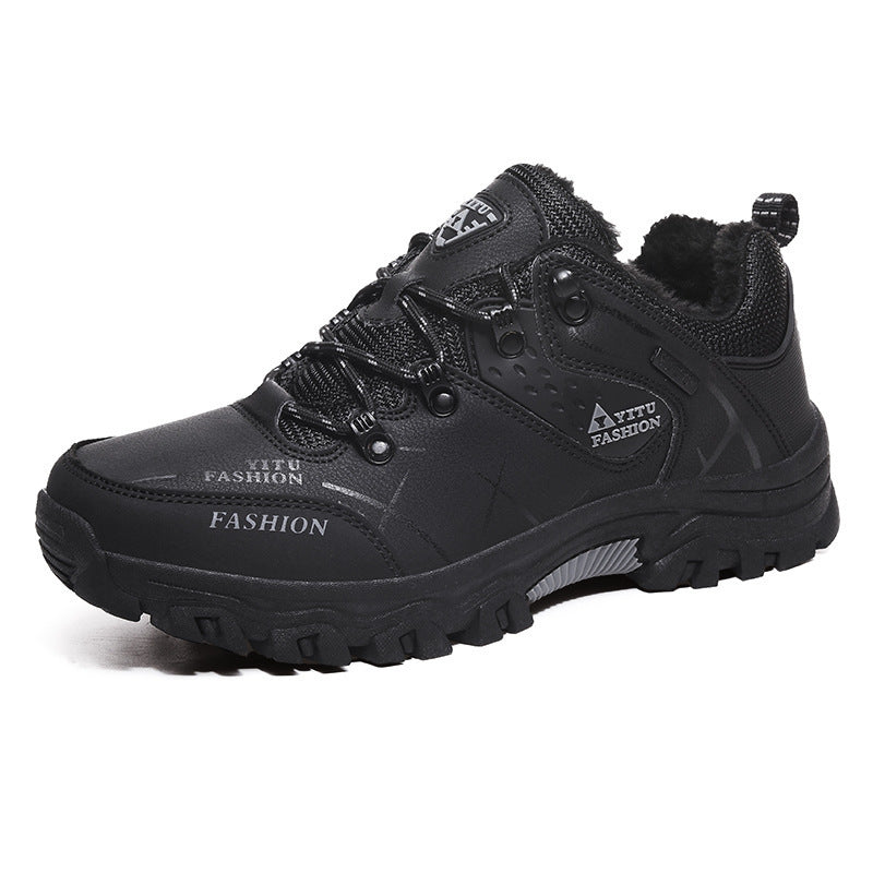 2024 cross-border all-match new high-top hiking shoes cross-country hiking cotton men's outdoor shoes extra large size sneaker