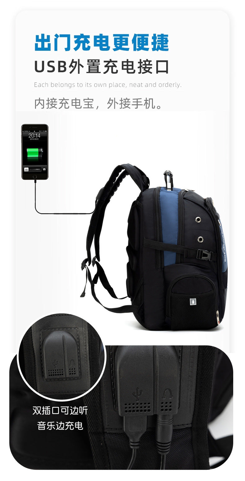 New Backpack Men's Backpack Laptop Bag Business Large Capacity Travel Bag Student School Bag Wholesale