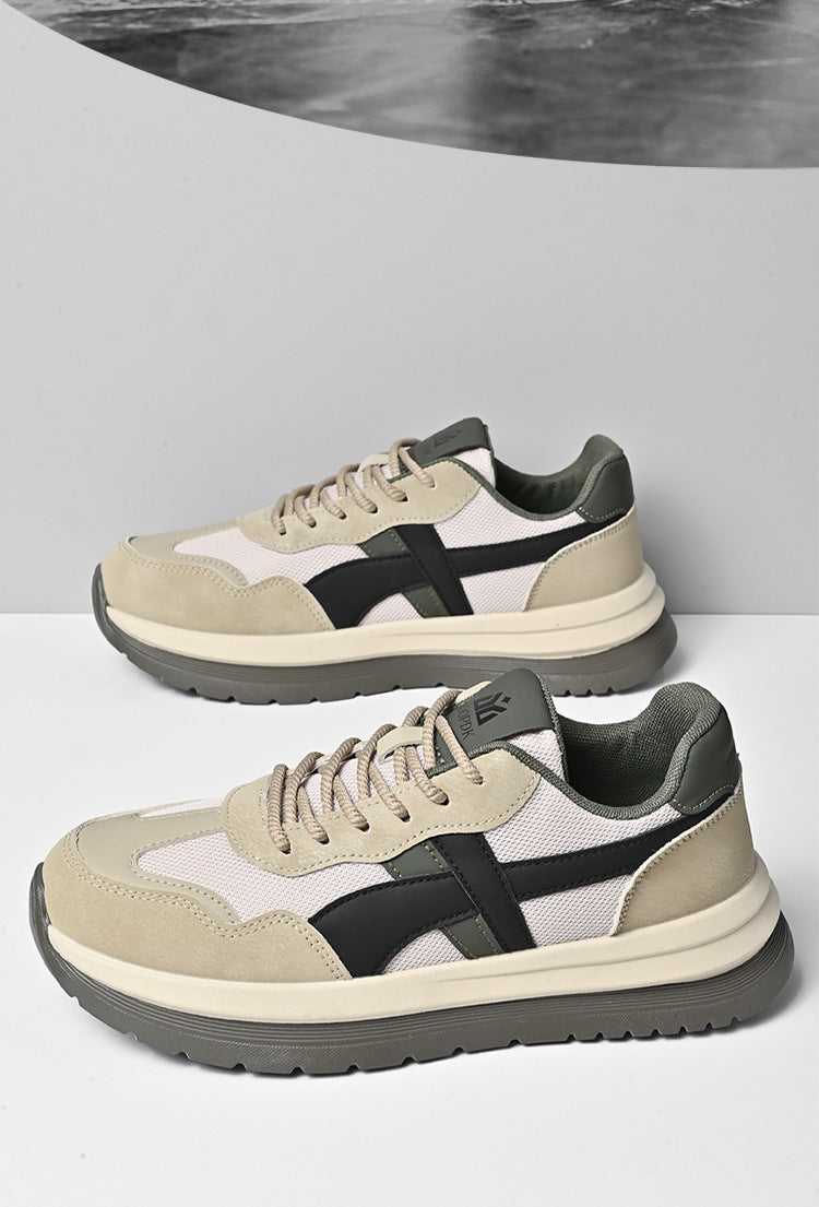 sneaker Men's 2025 Spring New Mesh Breathable Casual Shoes Men's Soft Bottom Breathable Campus Style All-match Forrest Gump Shoes