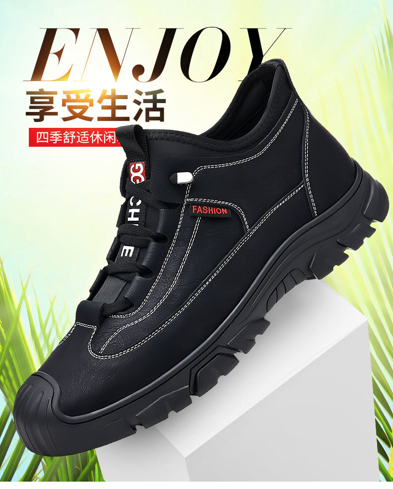 2023 autumn and winter new men's shoes fashion outdoor casual shoes hiking shoes simple trend work shoes a generation of hair
