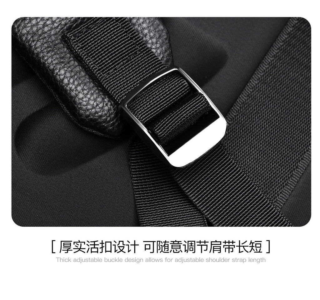 Men's Backpack Simple Cross-Border New Business Pu Water-Repellent Laptop Bag Large Capacity Backpack